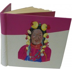CARNET D'OR - FUSCHIA et BLANC - Peinture acrylique