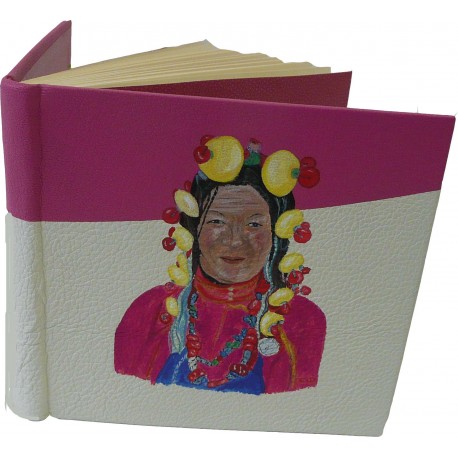 CARNET D'OR - FUSCHIA et BLANC - Peinture acrylique